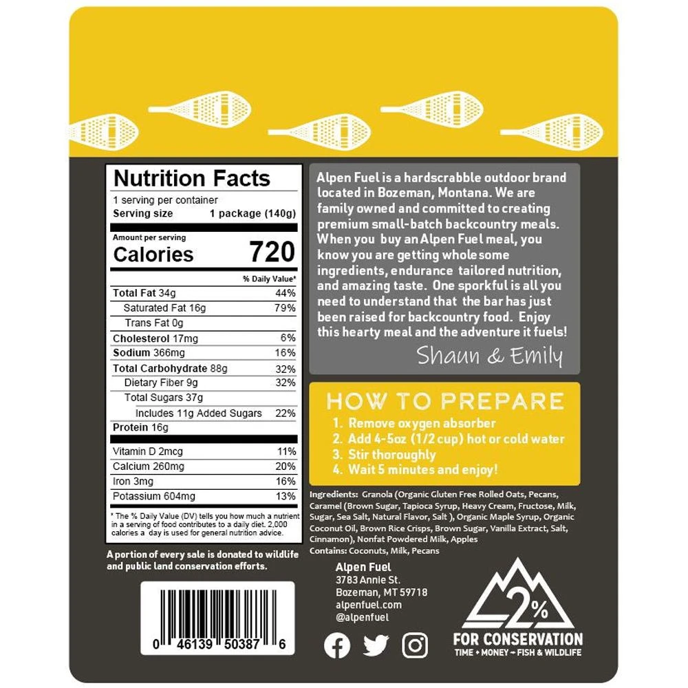 Alpen Fuel Caramel Apple Granola Breakfast Meal 2 Alpen Fuel Caramel Apple Granola Breakfast Meal - Image 2
