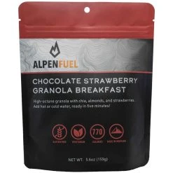 Alpen Fuel Chocolate Strawberry Granola Breakfast Backpacking Meal