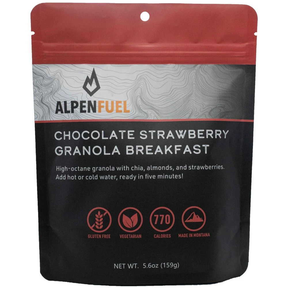 Alpen Fuel Chocolate Strawberry Granola Breakfast Backpacking Meal 1 Alpen Fuel Chocolate Strawberry Granola Breakfast Backpacking Meal