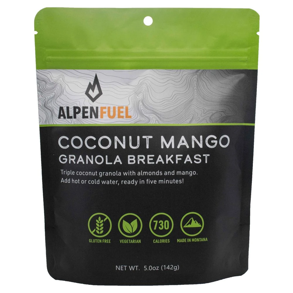 Alpen Fuel Coconut Mango Granola Breakfast Backpacking Meal 1 Alpen Fuel Coconut Mango Granola Breakfast Backpacking Meal