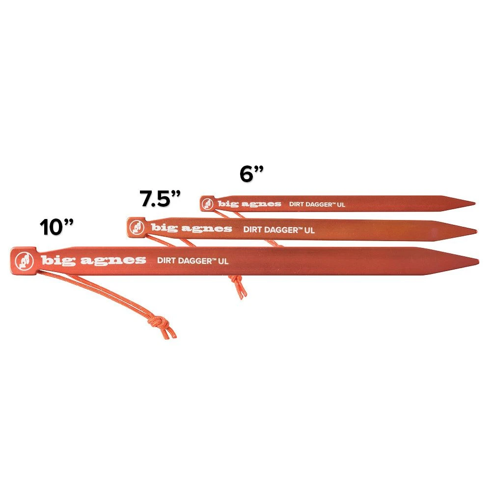 Big Agnes Dirt Dagger UL Tent Stakes - Pack Of 6 2 Big Agnes Dirt Dagger UL Tent Stakes - Pack Of 6 - Image 2