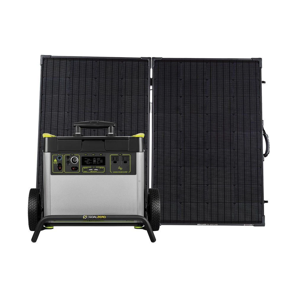 Goal Zero Yeti 3000X Power Station + Boulder 200 Briefcase Solar Kit 1 Goal Zero Yeti 3000X Power Station + Boulder 200 Briefcase Solar Kit