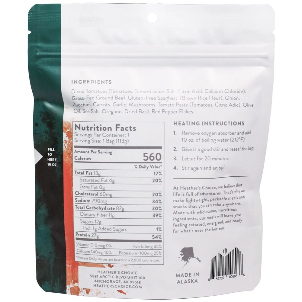 Heather's Choice Grass-Fed Beef & Spaghetti With Marinara Sauce 2 Heather's Choice Grass-Fed Beef & Spaghetti With Marinara Sauce - Image 2