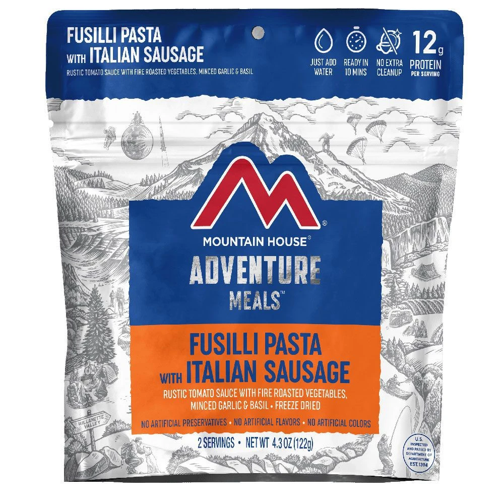 Mountain House Fusilli Pasta With Italian Sausage Adventure Meal 1 Mountain House Fusilli Pasta With Italian Sausage Adventure Meal