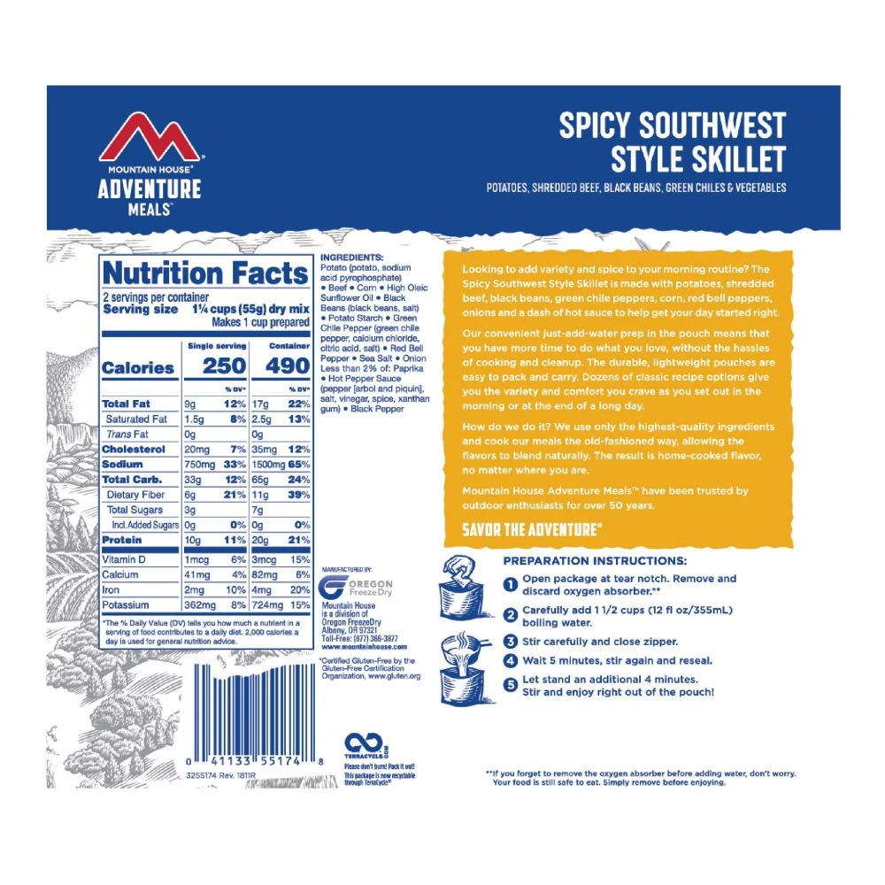 Mountain Spicy Southwest Breakfast Hash Adventure Meal 2 Mountain Spicy Southwest Breakfast Hash Adventure Meal - Image 2