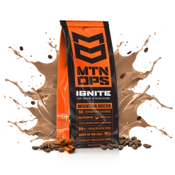 MTN OPS Hot Ignite - Supercharged Energy And Focus -Stone Glacier Shop mtnops hotignite splash mocha