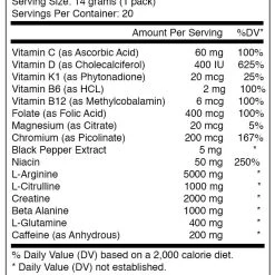 MTN OPS Yeti Trail Packs - Explosive Pre-Workout -Stone Glacier Shop mtnops yeti ss sup facts