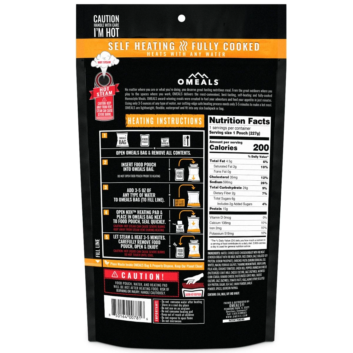 Omeals Chicken Pasta Parmesan Homestyle Meal 2 Omeals Chicken Pasta Parmesan Homestyle Meal - Image 2