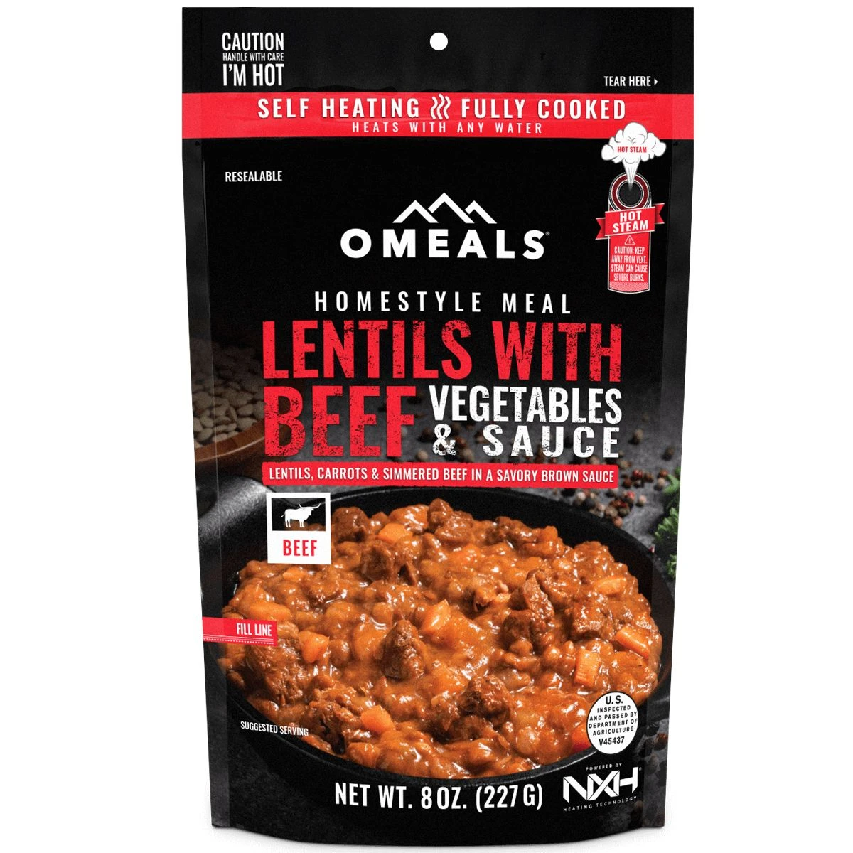 Omeals Lentils With Beef Homestyle Meal 1 Omeals Lentils With Beef Homestyle Meal