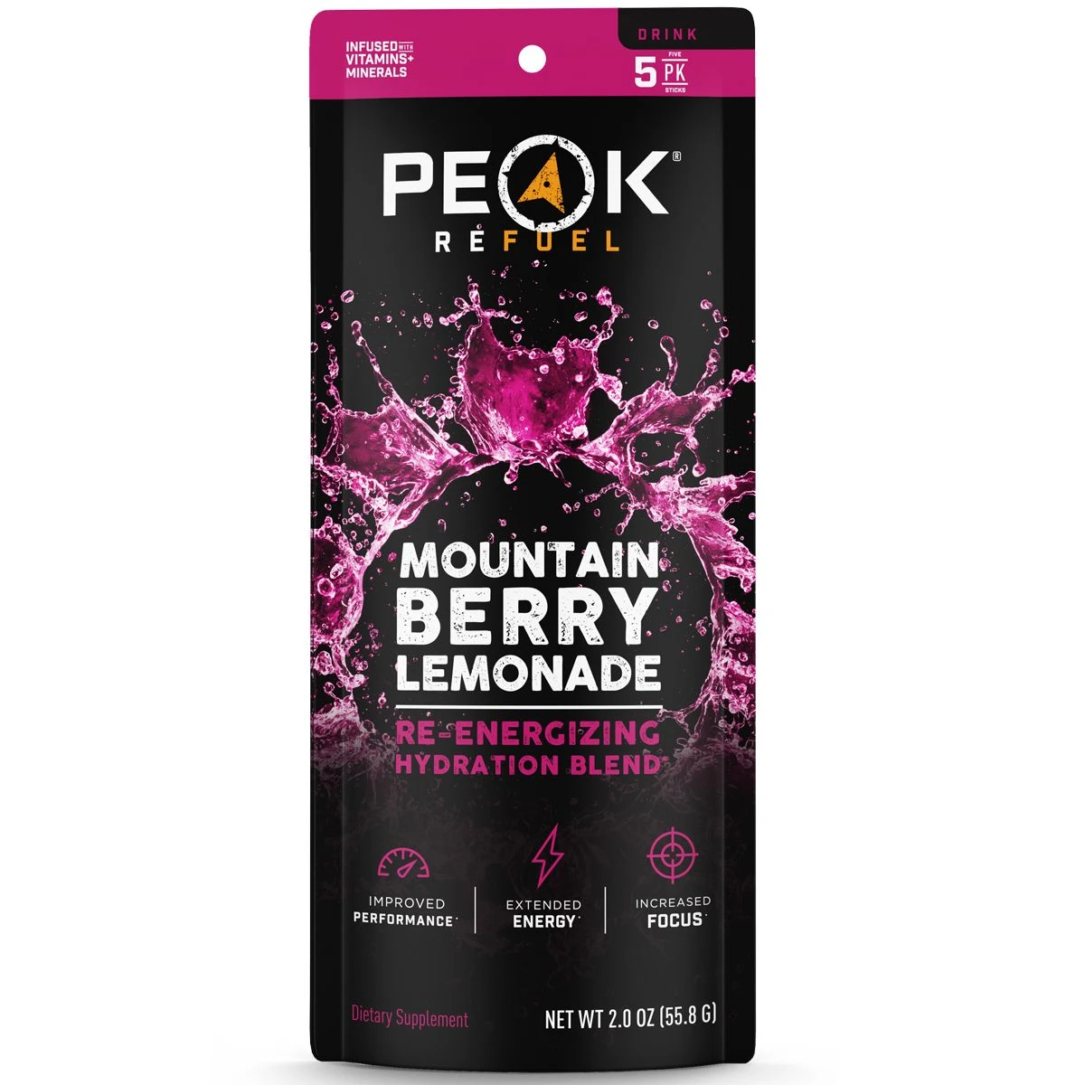 Peak Refuel Re-Energizing Hydration Sticks – 5 Pack 2 Peak Refuel Re-Energizing Hydration Sticks – 5 Pack - Image 2