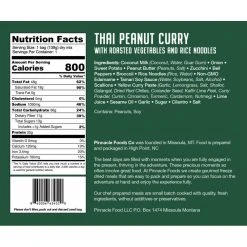 Default -Stone Glacier Shop pinnacle foods thai peanut curry with roasted vegetables and rice noodles freeze dried meal nutrition 1