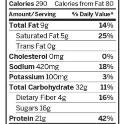 PROBAR Base Cookie Dough Protein Bar - 12-Pack -Stone Glacier Shop probar core cookiedough nutritionpanel 1