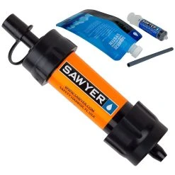 Sawyer Mini Water Filtration System -Stone Glacier Shop sawyer mini water filtration system orange